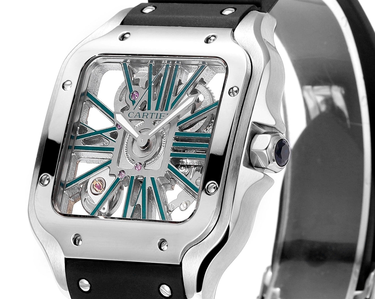 Two hands -Silver Green -Ultra-thin Hollow - Black 904L Steel - Automatic - 40mm