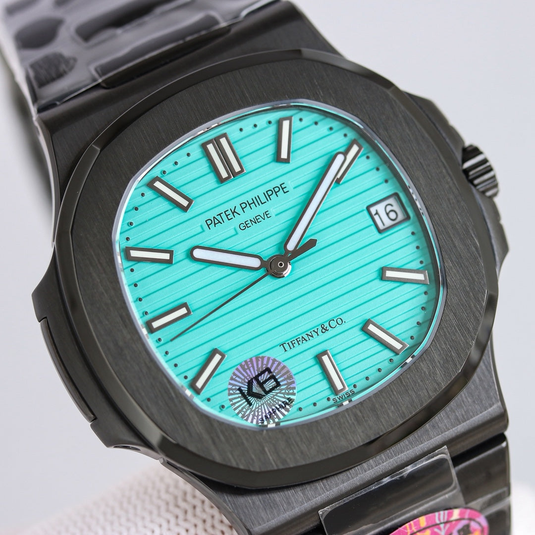 Baby Blue - Ultra-thin - Black 904L Steel - Automatic - 40mm
