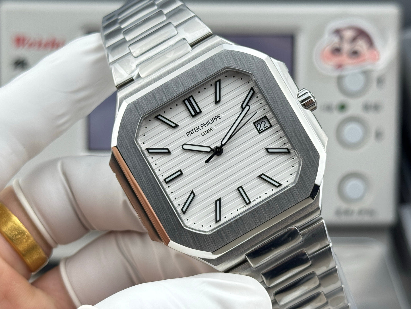 White Square - Ultra-thin - Silver 904L Steel - Automatic 330SC- 45mm