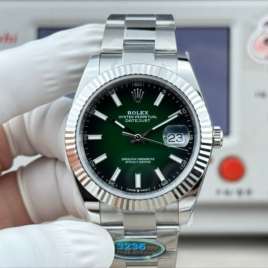 Gradient green - Silver 904L Steel- Automatic - 41mm