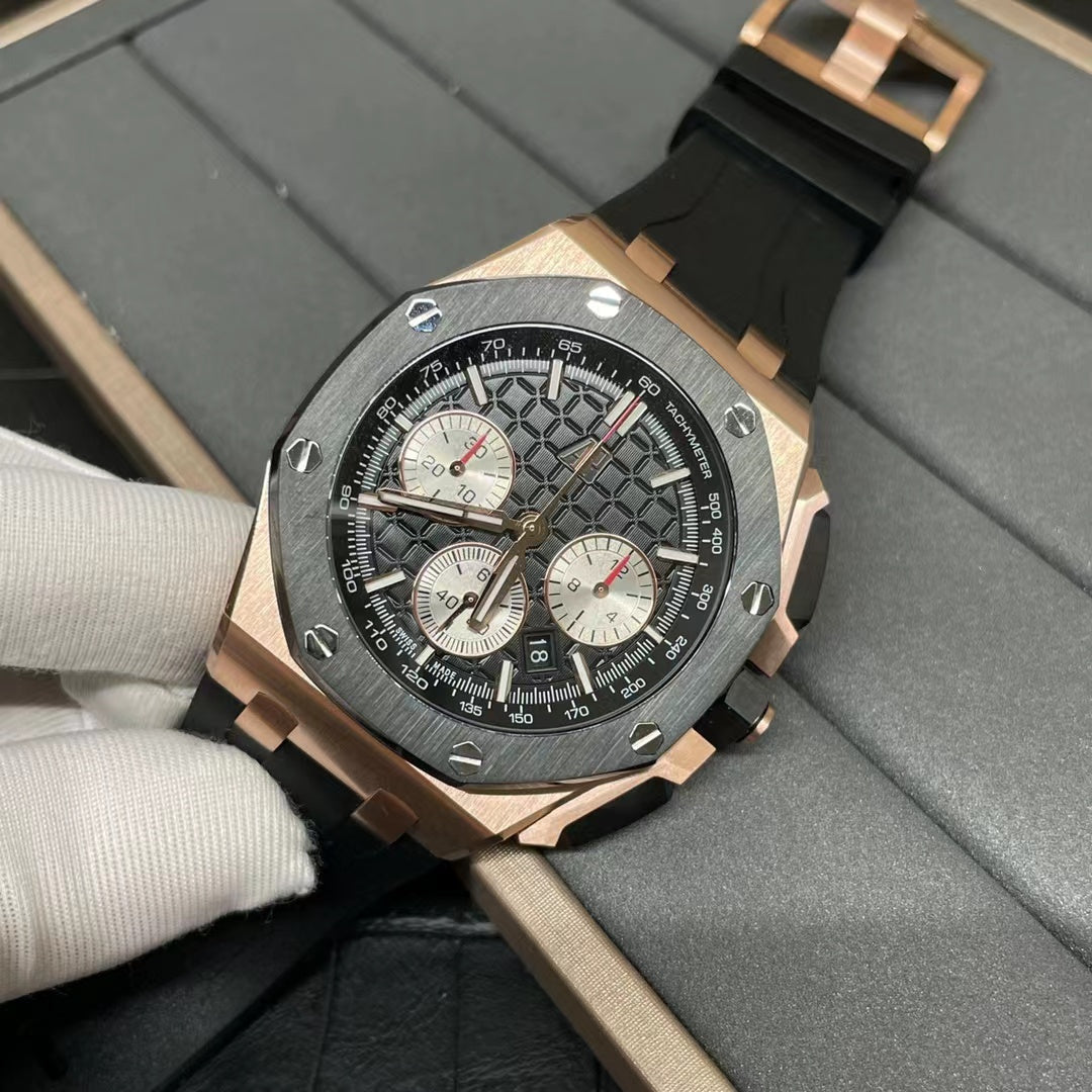 Chronograph - 26420RO -Black Ceramic Bezel - Black Rubber - Quartz - 42mm