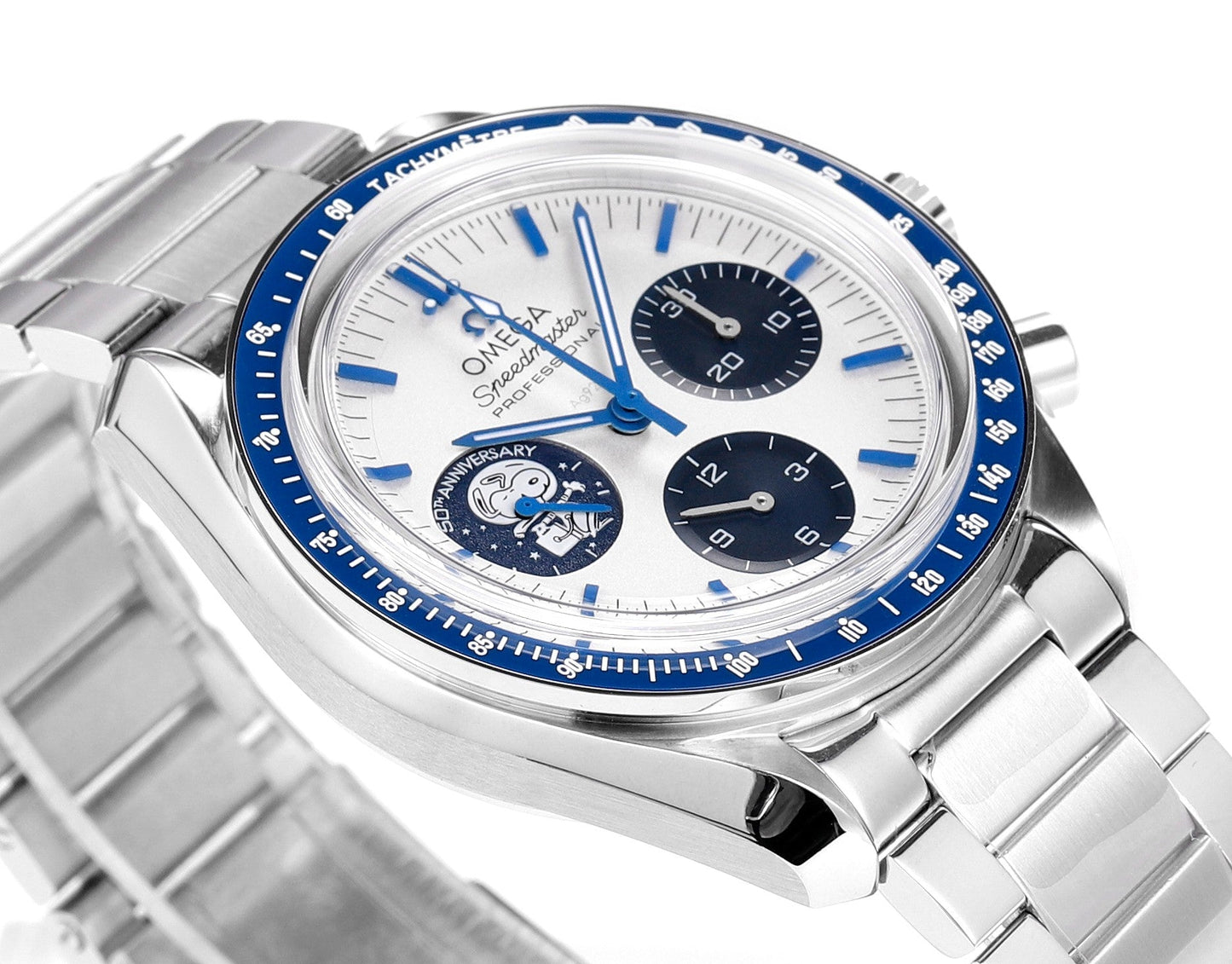 White Ceramic - Silver 904L Steel- Chronograph - Manual winding - 42mm