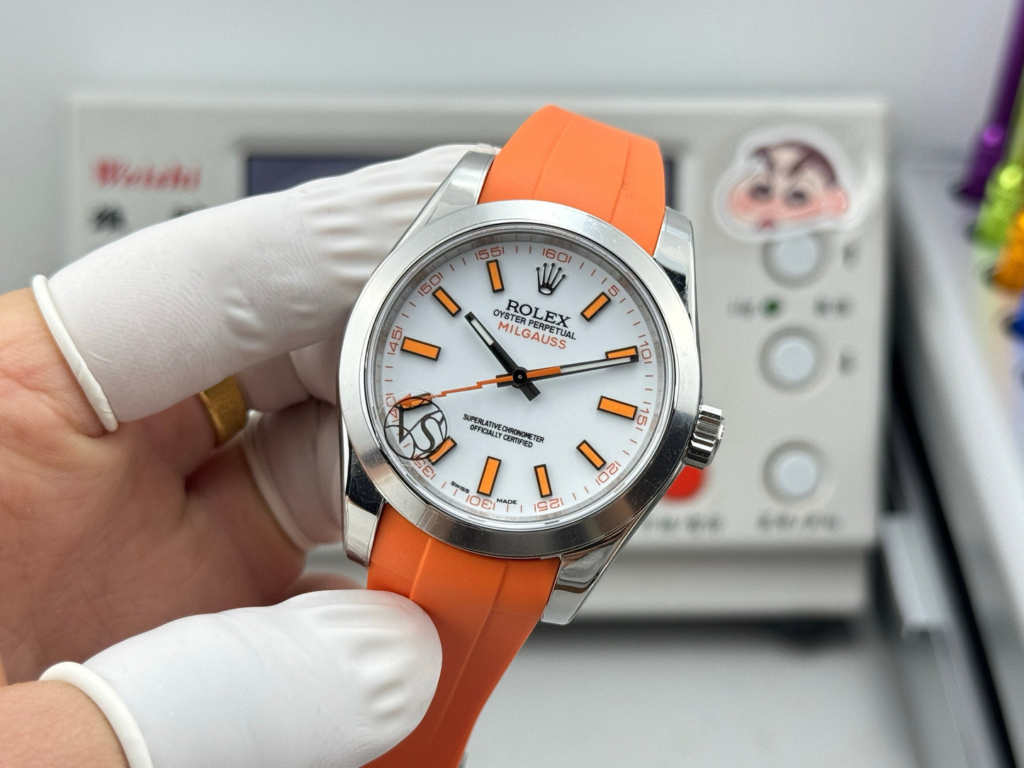 White - Silver Orange - Orange Rubber - Automatic-3131 - 40mm