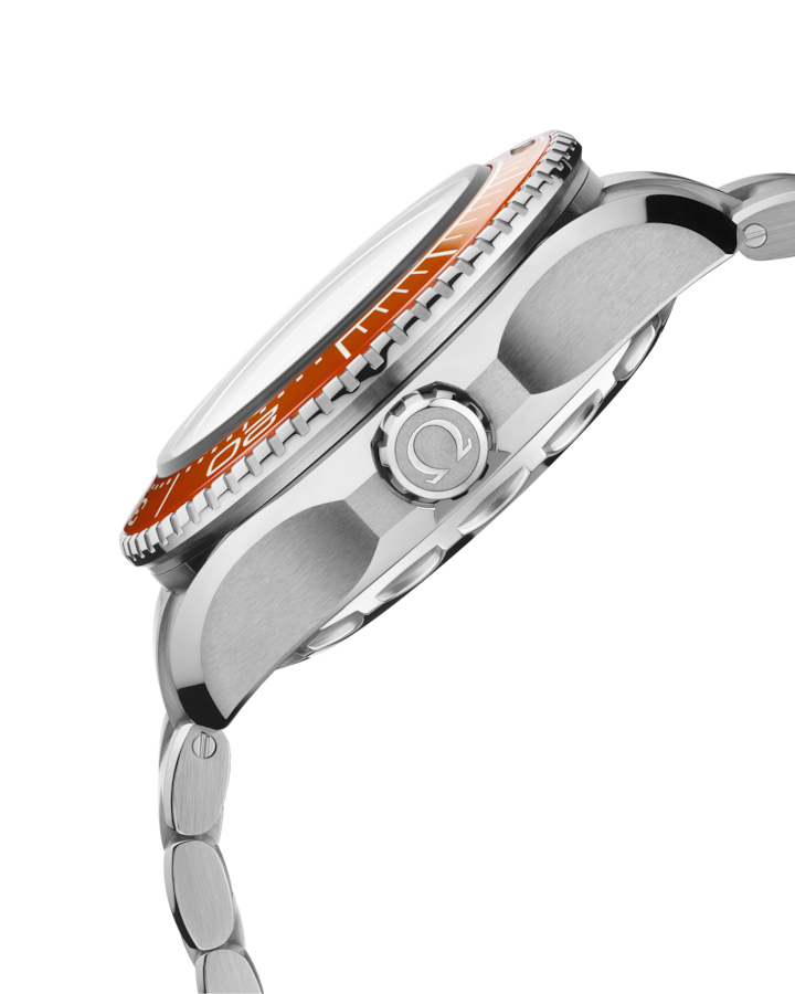 L Size- Red Ceramic - Silver 904L Steel - self winding - 45.5mm