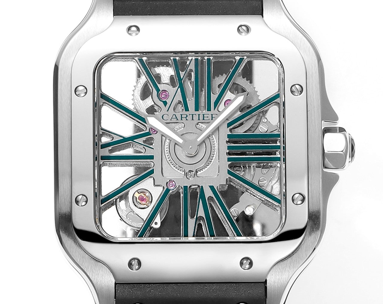Two hands -Silver Green -Ultra-thin Hollow - Black 904L Steel - Automatic - 40mm