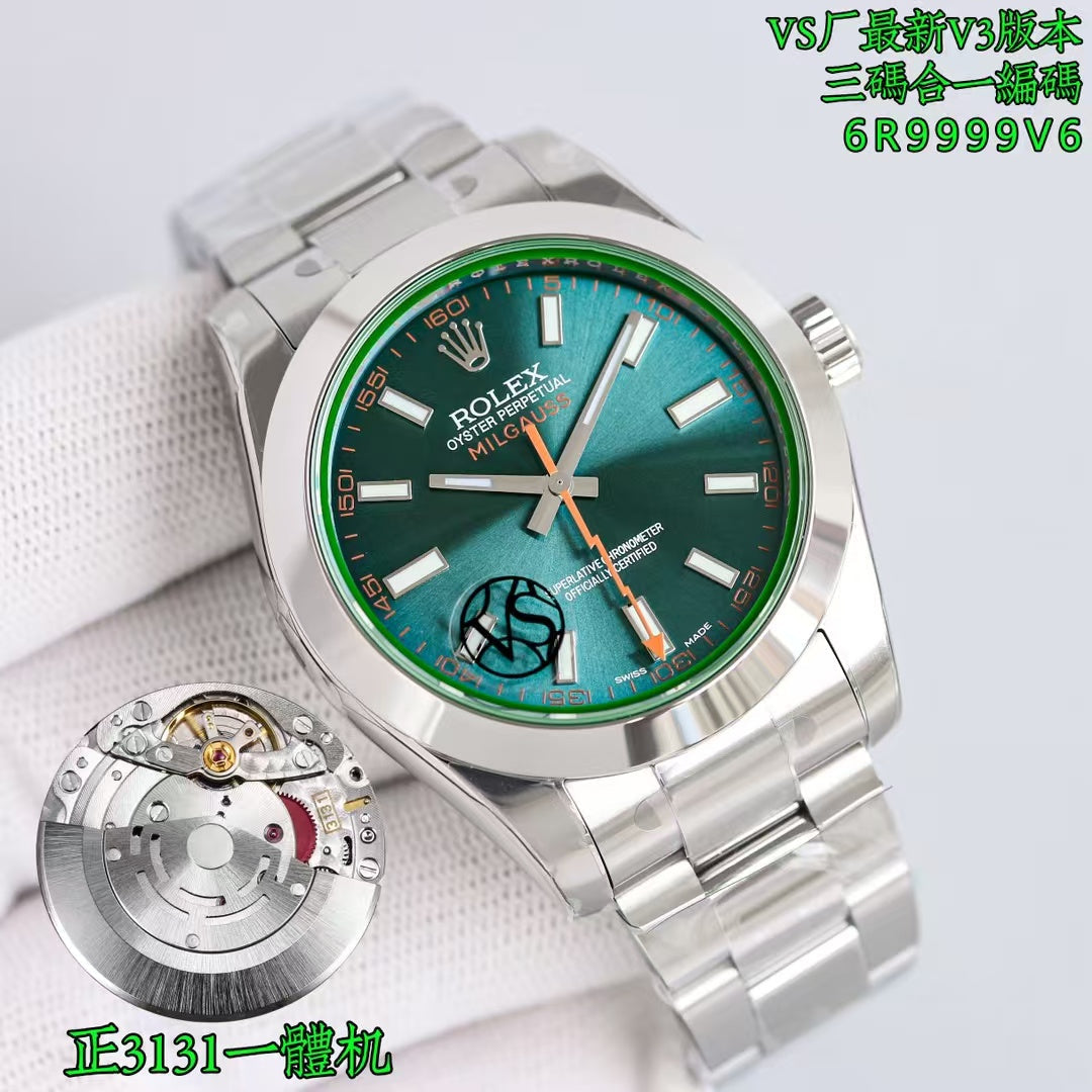 Green - Silver White - 904L Steel - Automatic 3131 - 40mm