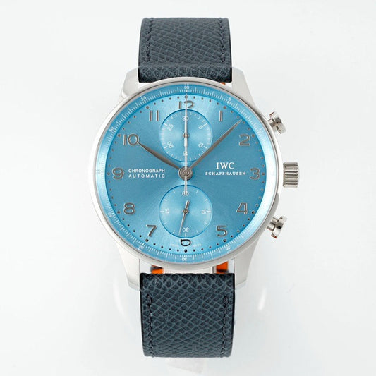 Chronograph -Blue - White Silver- Black rubber - Automatic 69355 - 41mm