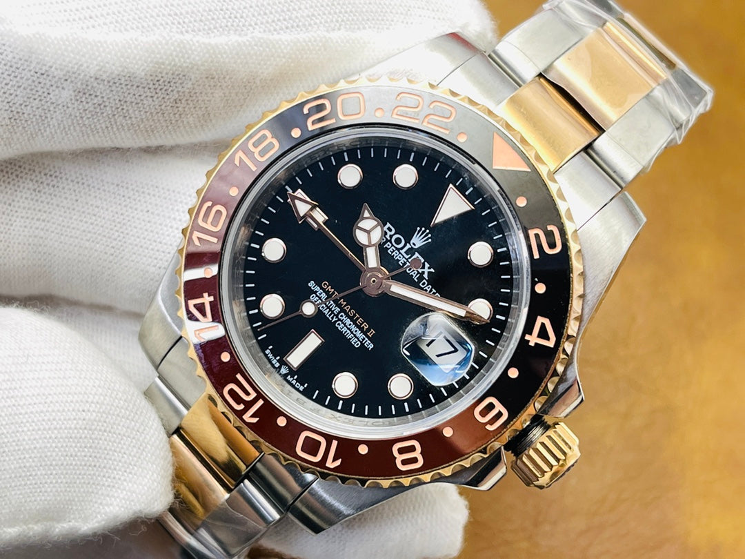 C Factory - Black Wine- Yellow Silver -904L Steel -3285 Automatic - 40mm