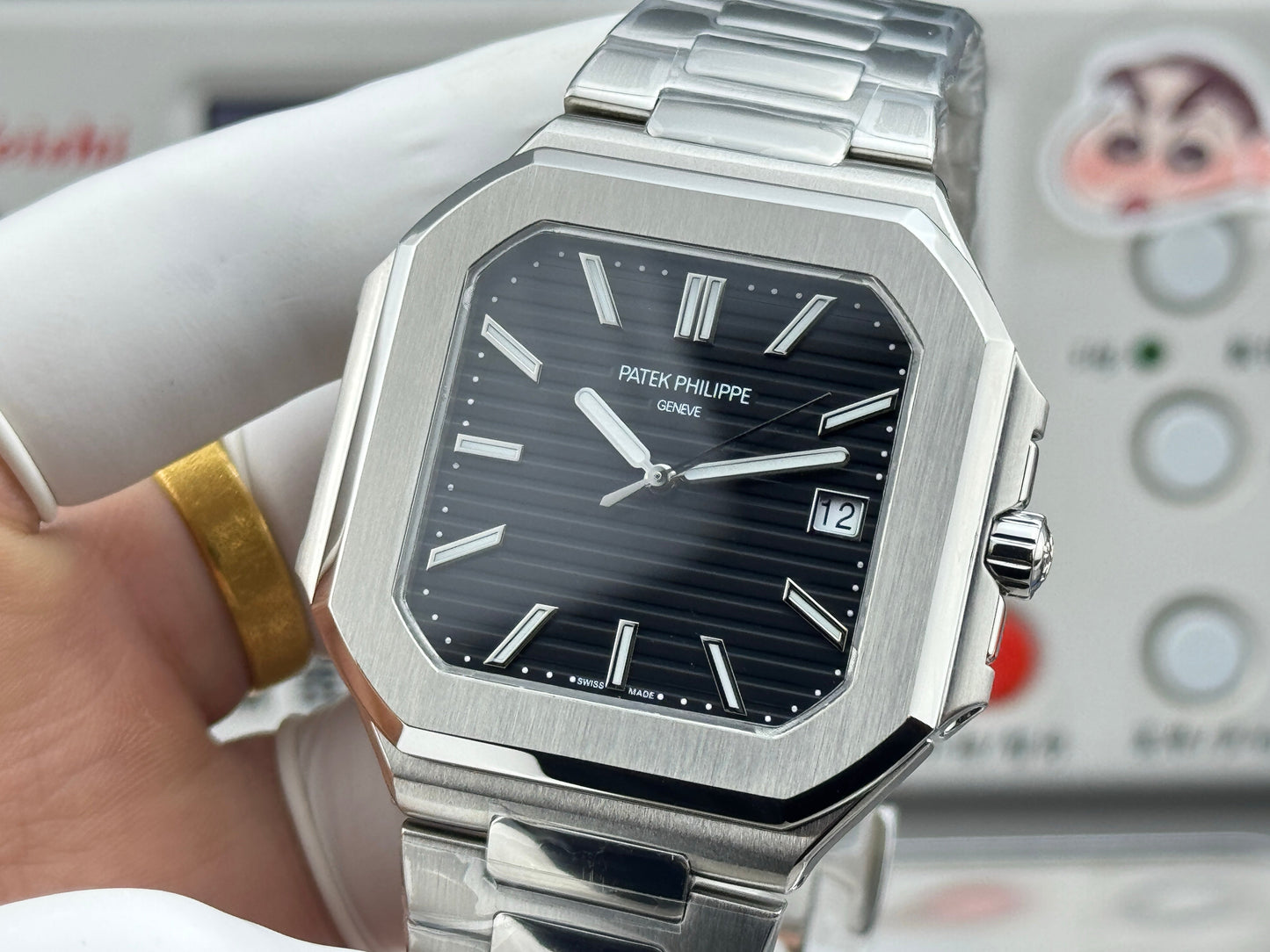 Black Square - Ultra-thin - Silver 904L Steel - Automatic 330SC- 45mm