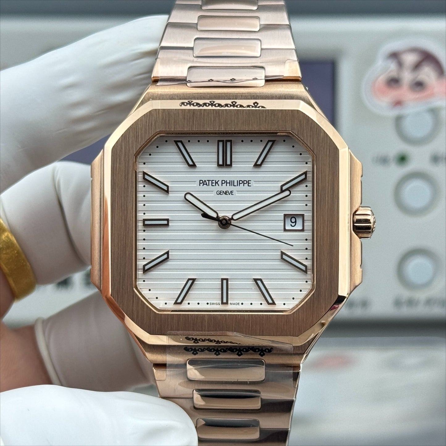 White Square - Ultra-thin - Rosegold 904L Steel - Automatic 330SC- 45mm