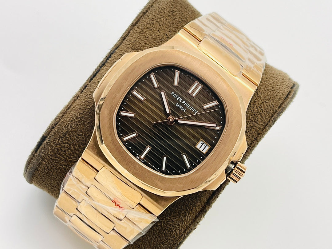 Brwon -Ultra-thin - Yellow gold- 904L Steel - Automatic 324SC- 40mm