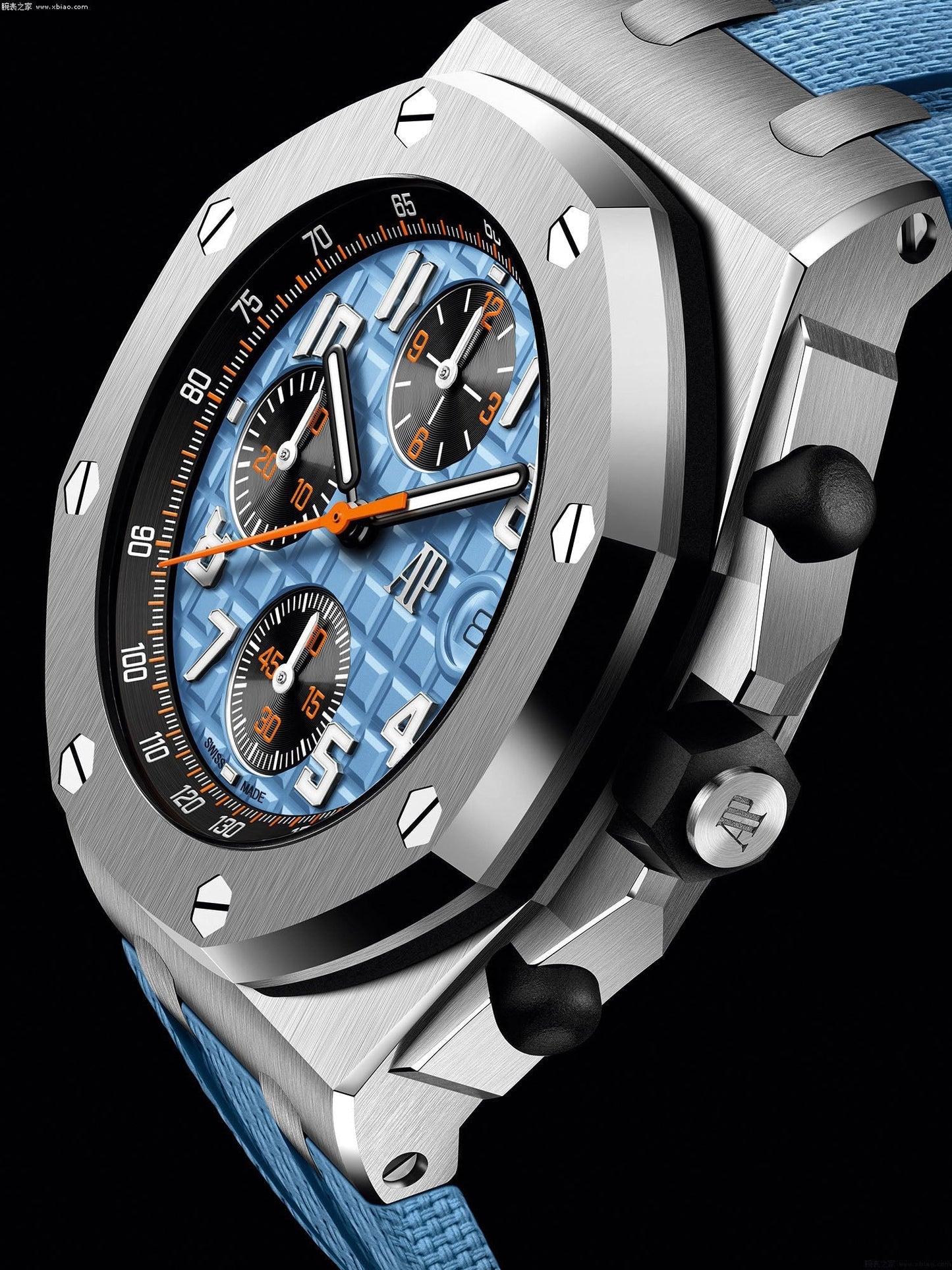 TOP! Blue Silver - Blue Rubber - Automatic - 44mm