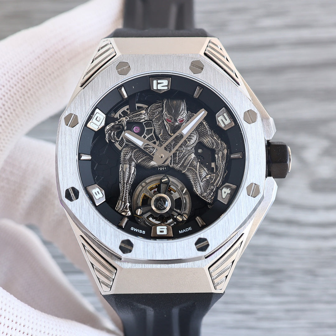 Tourbillon Black - Black Rubber - Automatic - 44mm