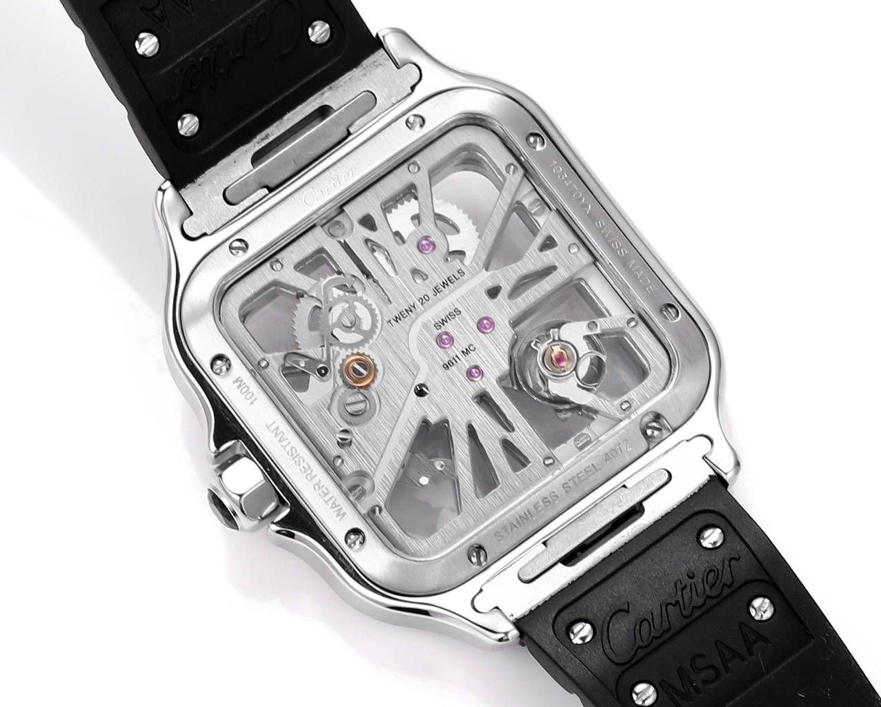 Two hands -Silver Green -Ultra-thin Hollow - Black 904L Steel - Automatic - 40mm