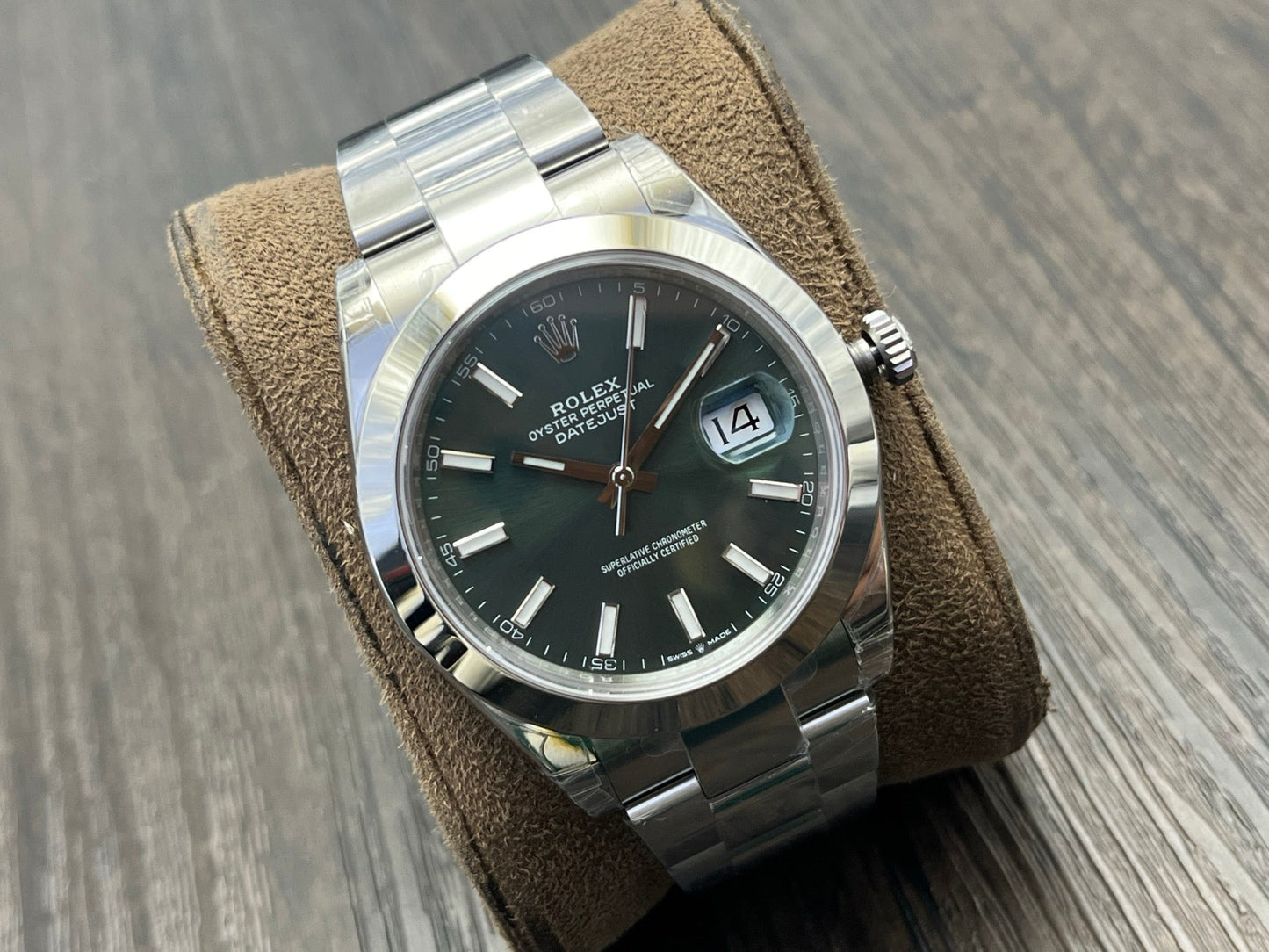 C-Factory -Green - Smooth Bezel - Silver 904L Steel- Automatic - 41mm
