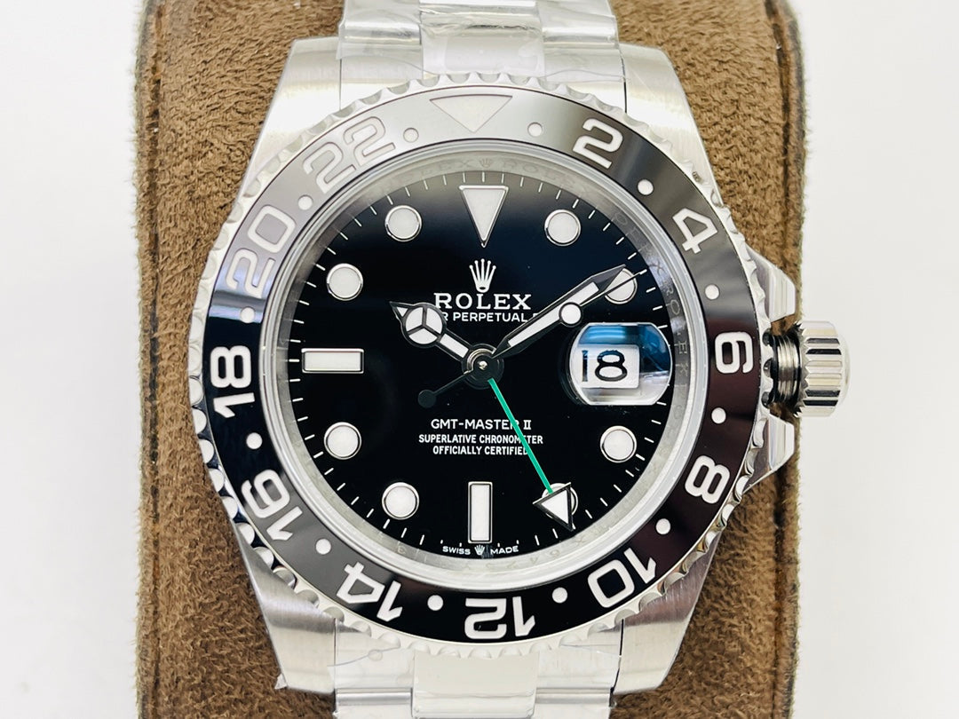 C Factory - Black Bezel - Silver- White 904L Steel - Automatic - 40mm