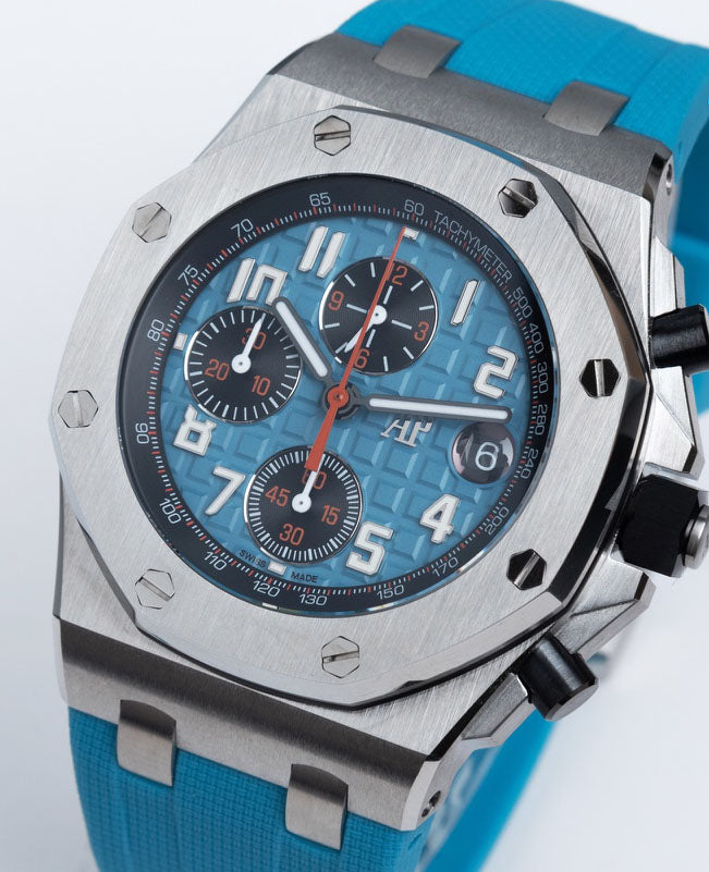 TOP! Blue Silver - Blue Rubber - Automatic - 44mm