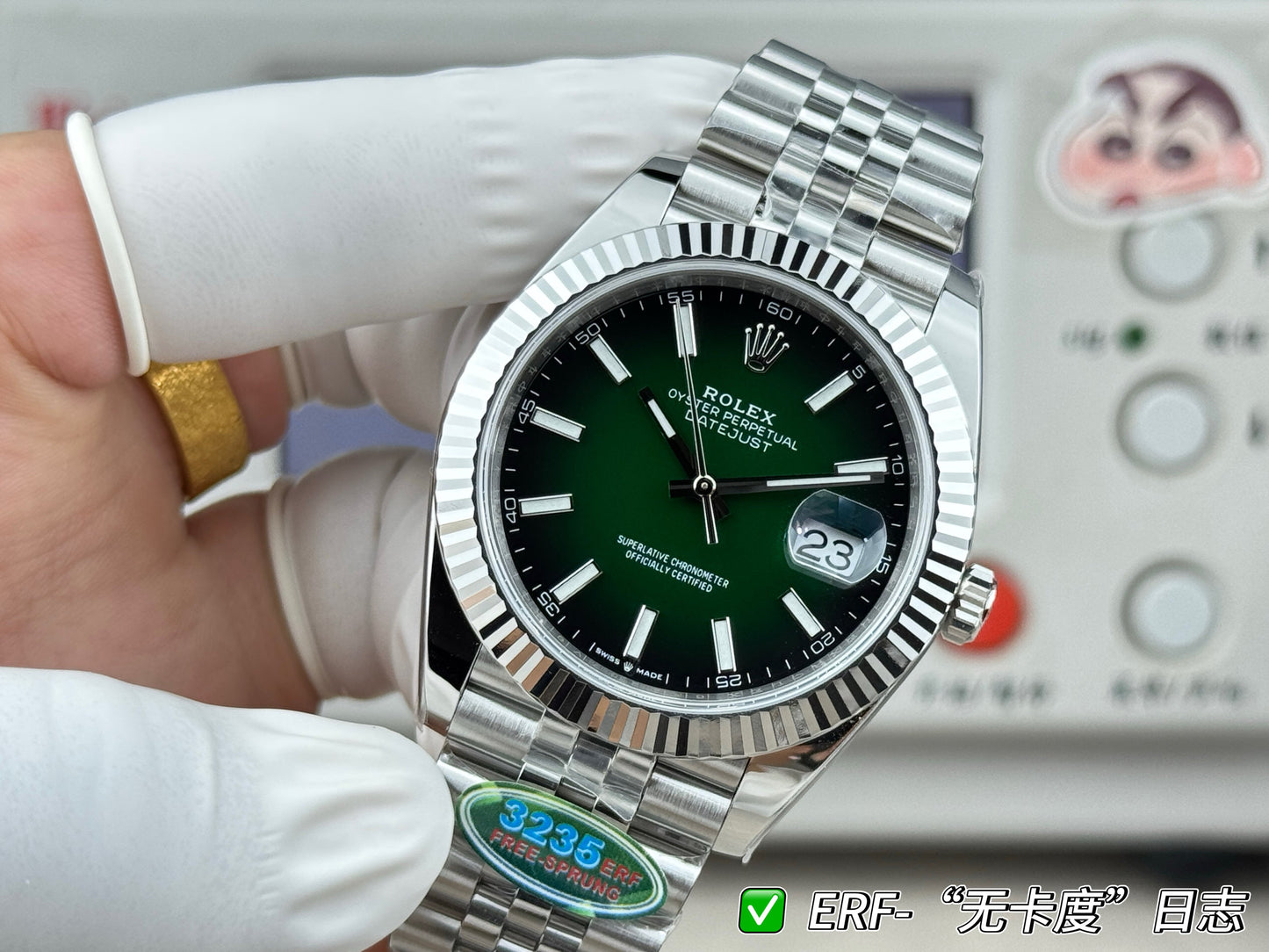 Gradient green - Silver 904L Steel- Automatic - 41mm