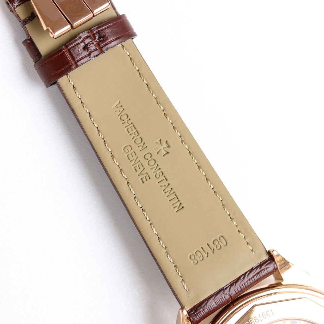 Chronograph - White Rosegold -Brown Leather - Automatic - 42mm