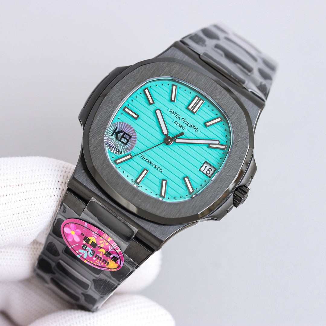 Baby Blue - Ultra-thin - Black 904L Steel - Automatic - 40mm