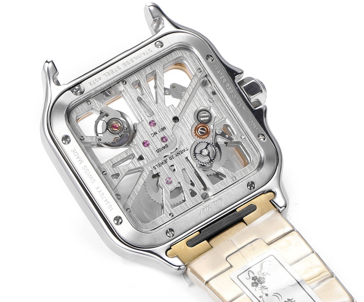 Two hands -Silver -Ultra-thin Hollow -Yellow 904L Steel - Automatic - 40mm