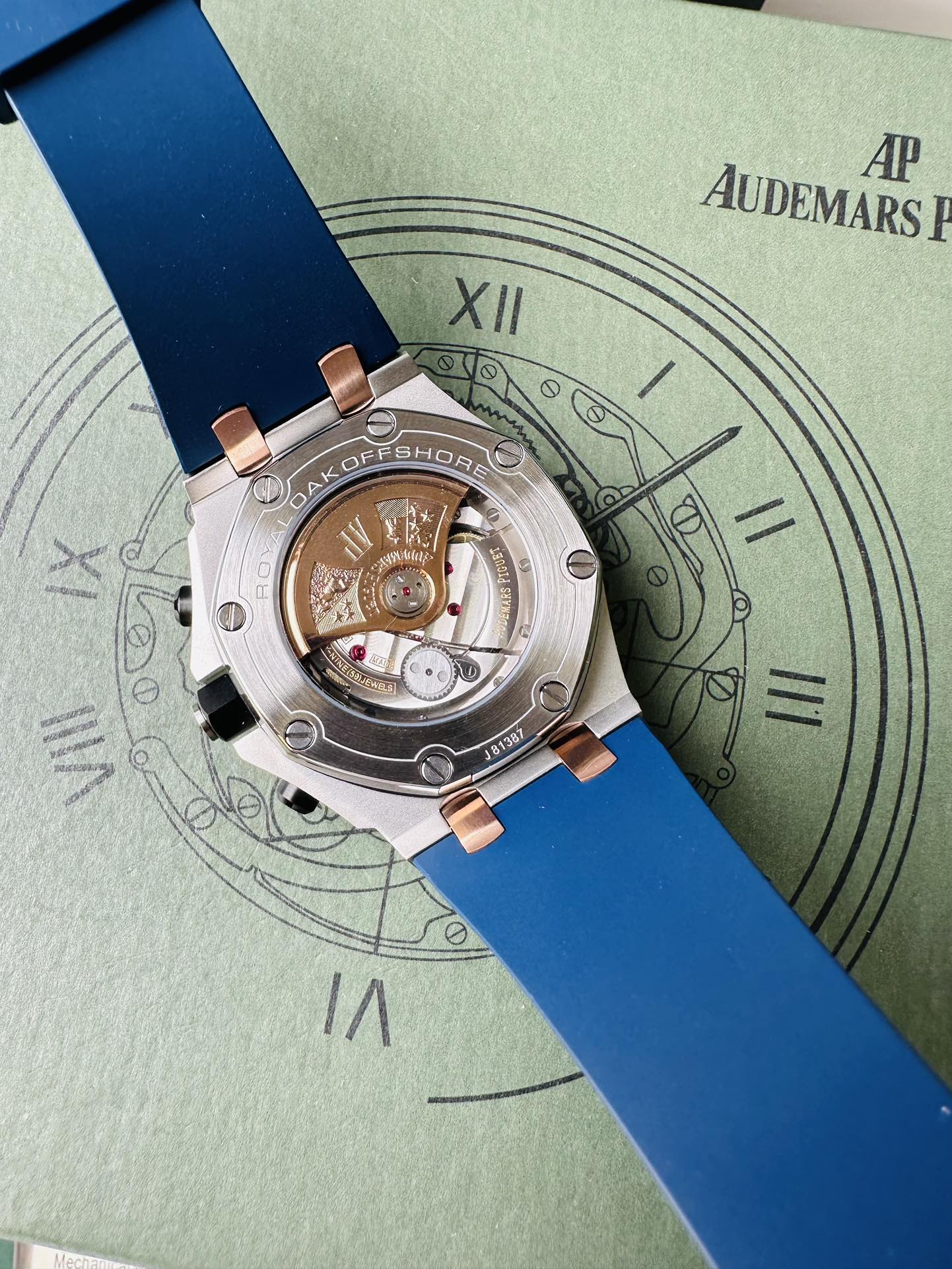 Chronograph - 26471S- Yellow Gold Ceramic Bezel - Blue Rubber - Automatic - 42mm