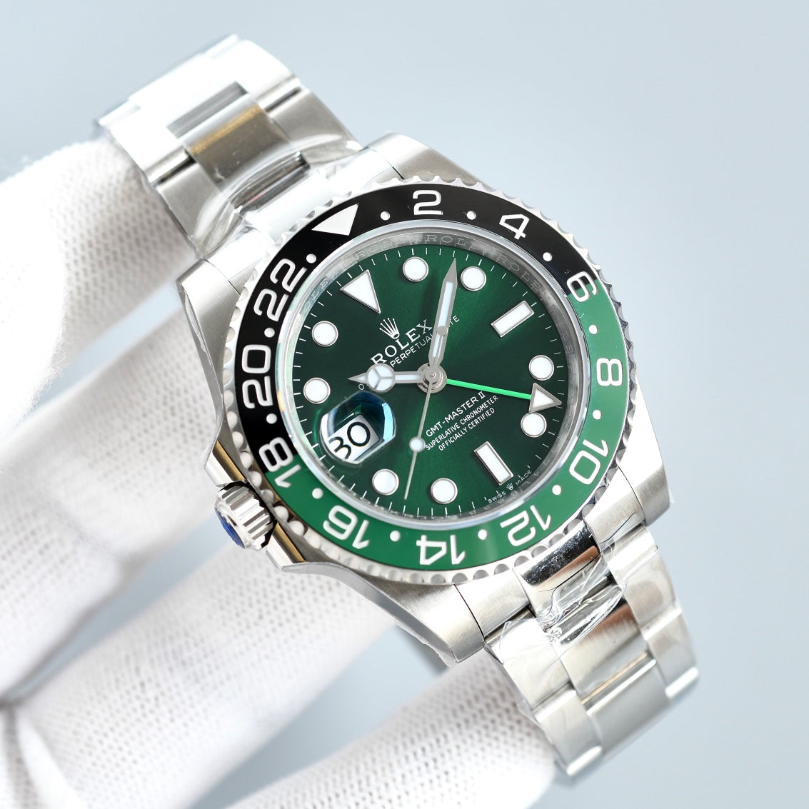 C Factory - Green- Silver 904L Steel -3285 Automatic - 40mm