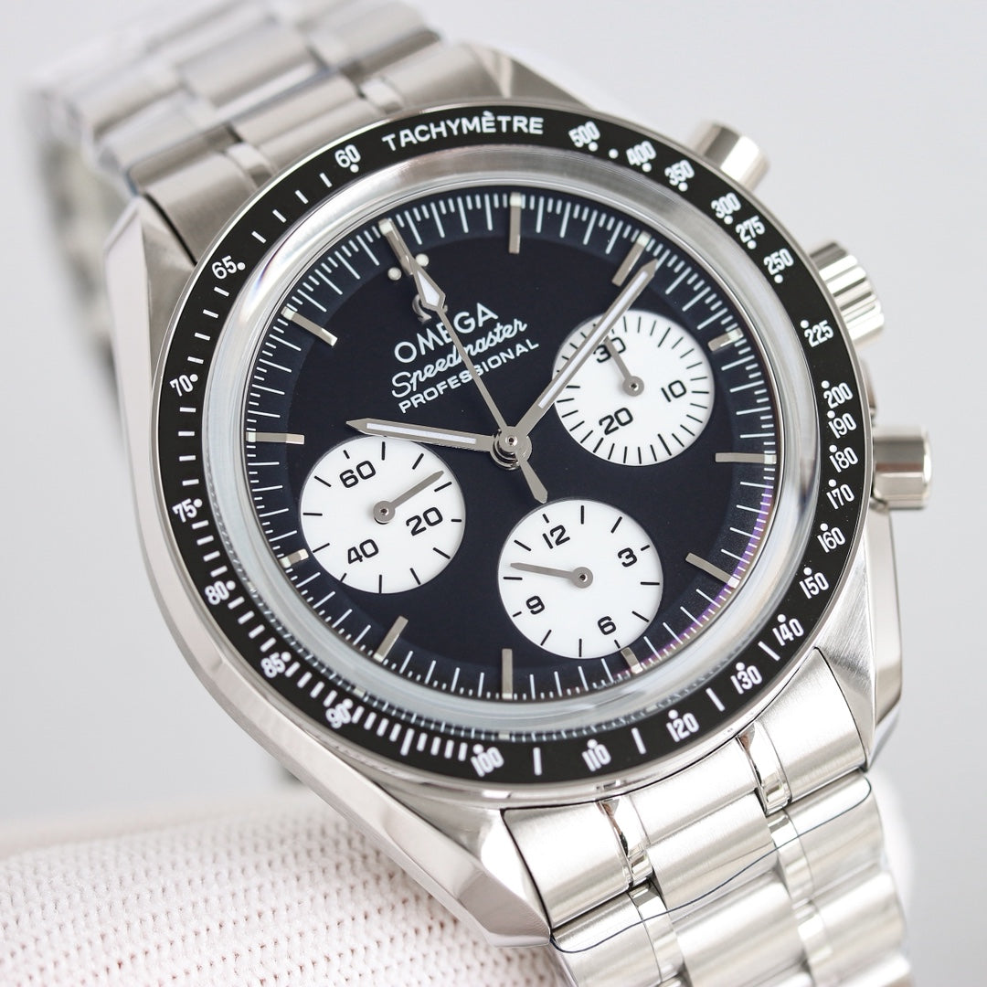 Black White - Thickened Sapphire Glass -904L Steel- 3861 Manual Winding - 44mm