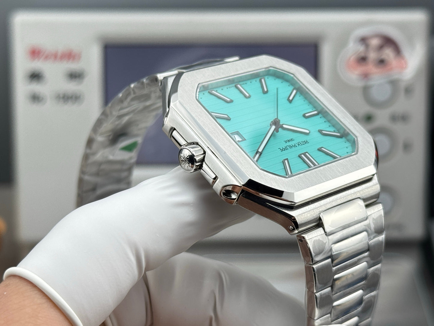 Light Green Square - Ultra-thin - Silver 904L Steel - Automatic 330SC- 45mm