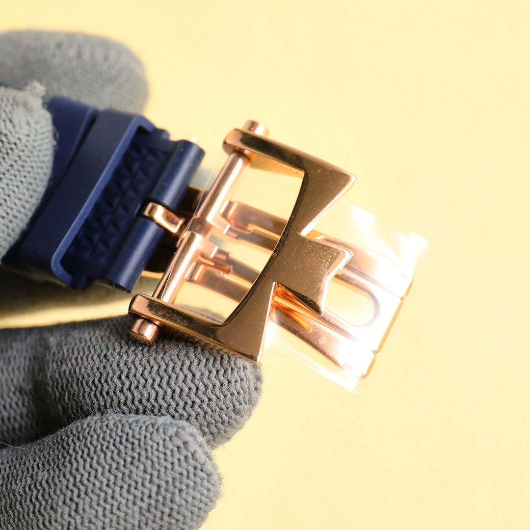 Blue Rosegold - Blue Rubber - Automatic - 41mm