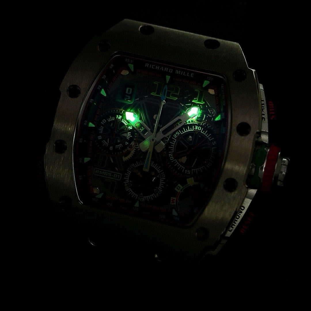 Chronograph - Silver 904L Steel- Green Rubber- Quartz - 41*49mm