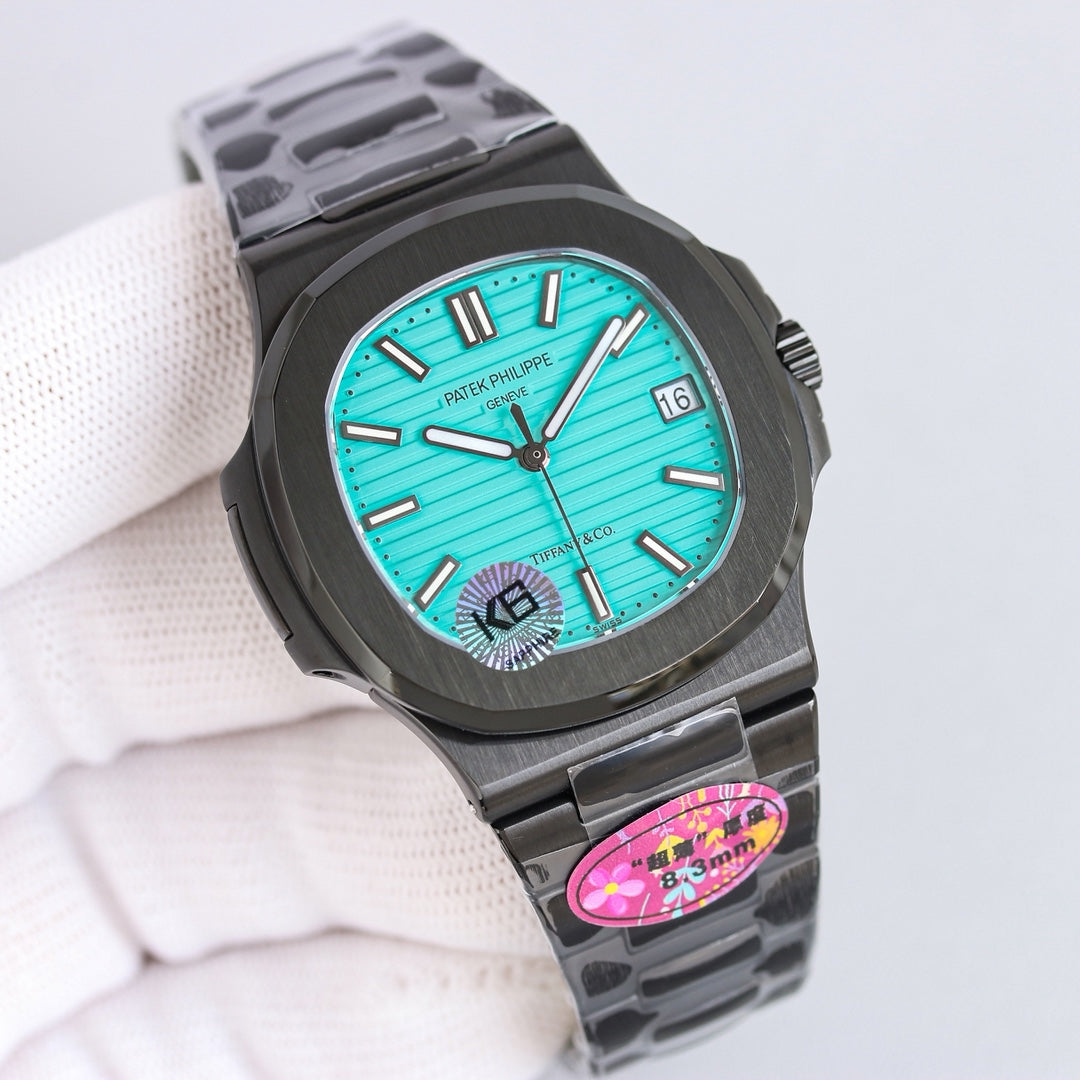 Baby Blue - Ultra-thin - Black 904L Steel - Automatic - 40mm