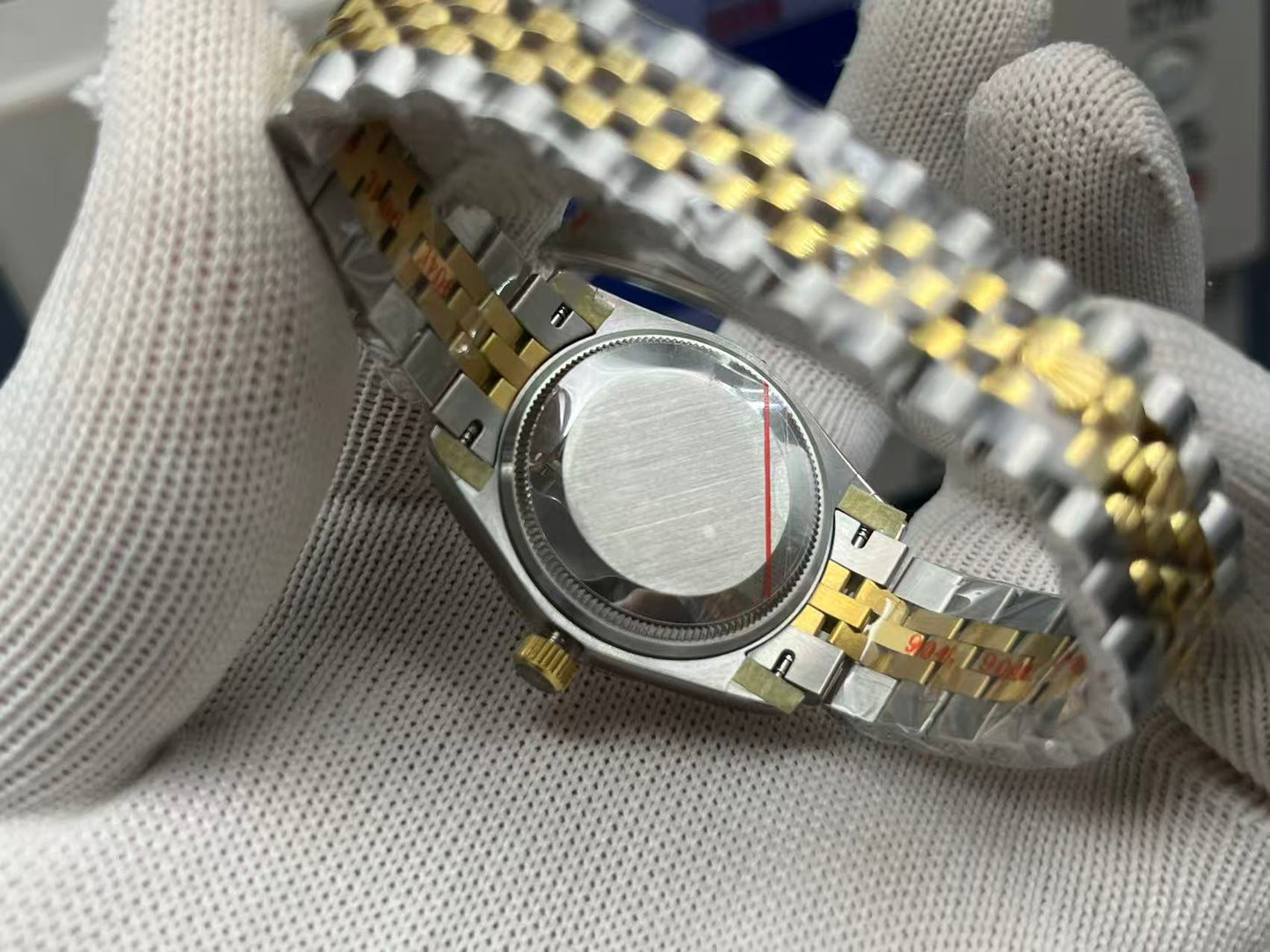 LADY -White -Rhinestone bezel- 904L Steel - cal.2671 -Automatic - 31mm