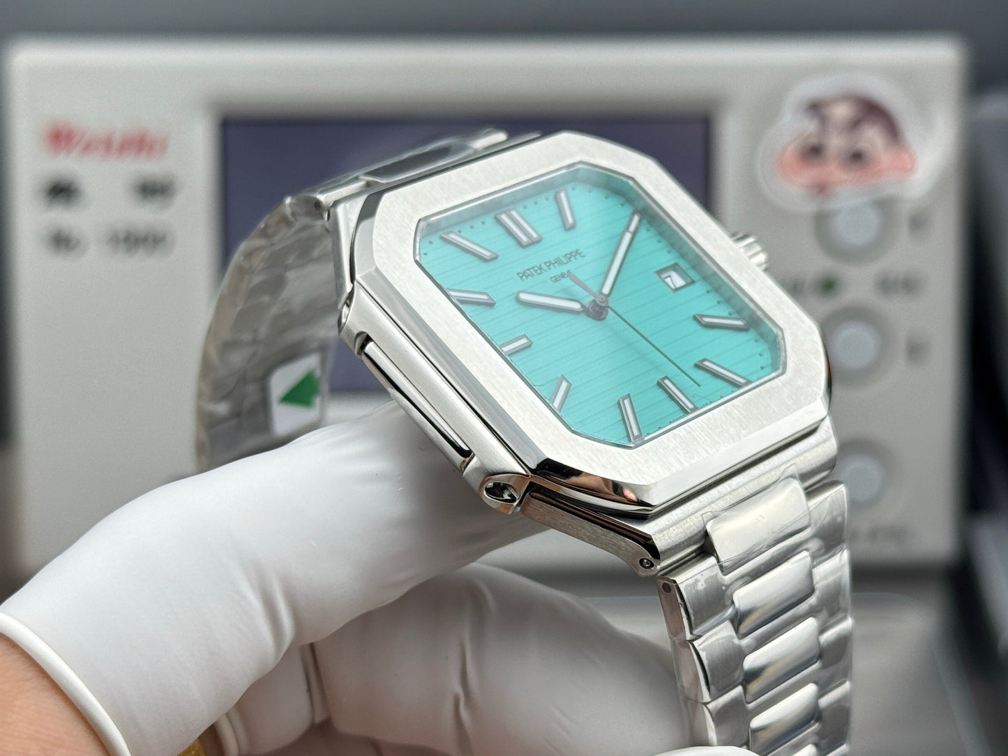 Light Green Square - Ultra-thin - Silver 904L Steel - Automatic 330SC- 45mm