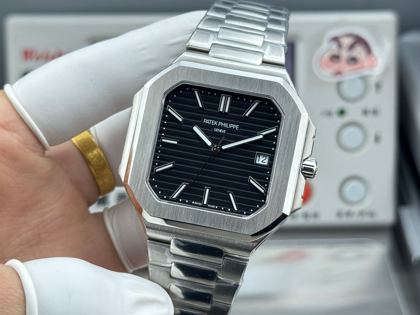 Black Square - Ultra-thin - Silver 904L Steel - Automatic 330SC- 45mm