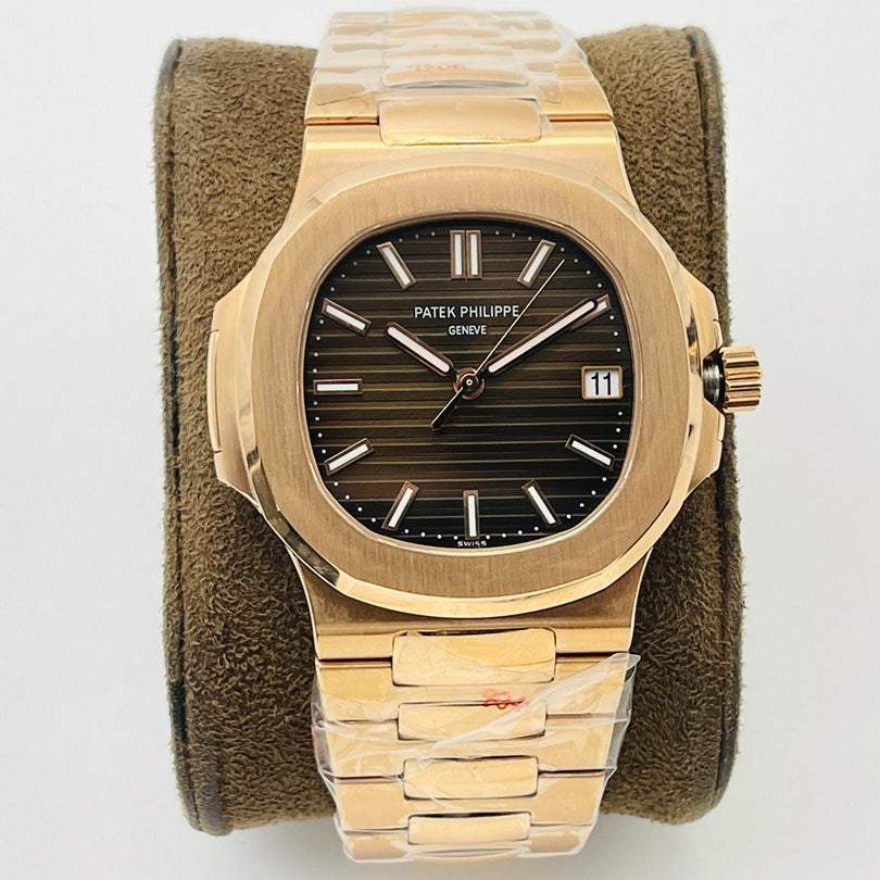 Brwon -Ultra-thin - Yellow gold- 904L Steel - Automatic 324SC- 40mm