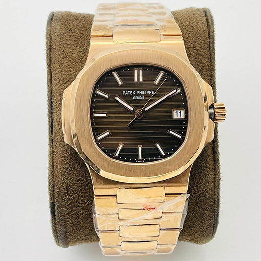 Brwon -Ultra-thin - Yellow gold- 904L Steel - Automatic 324SC- 40mm
