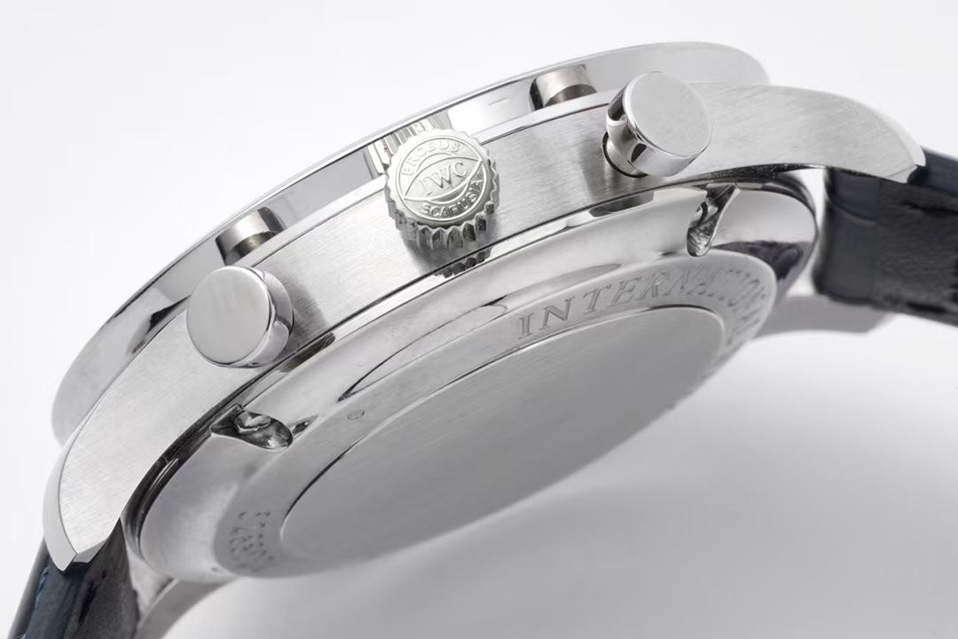 Chronograph -Blue- White Silver- Blue Leather - Automatic 69355 - 41mm