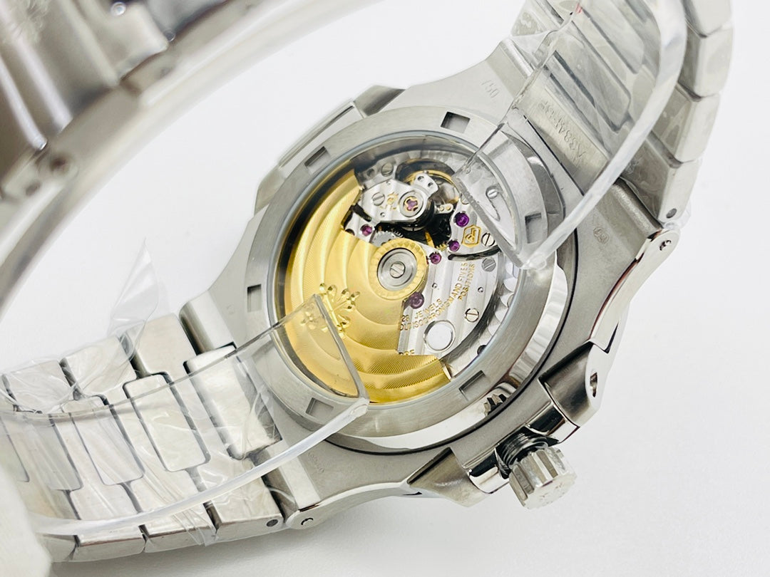 Blue - Rhinestones -Ultra-thin - Silver 904L Steel - Automatic 324SC- 40mm