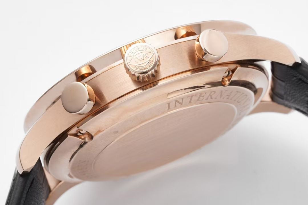 Chronograph -White- Yellowgold - Brown Leather - Automatic 69355 - 41mm