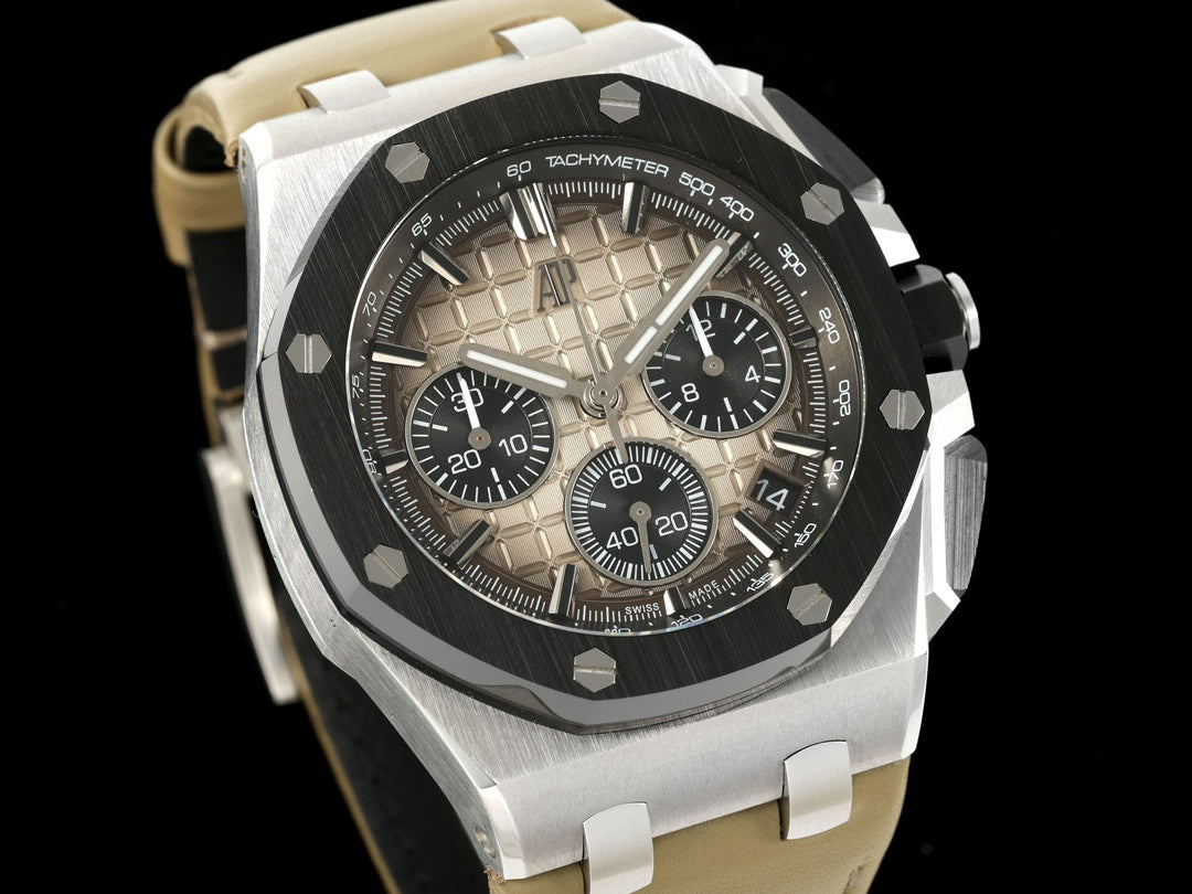 Limited Time Offer!🔥Brown Rubber - Chronograph - 904L Steel - Quartz - 43mm