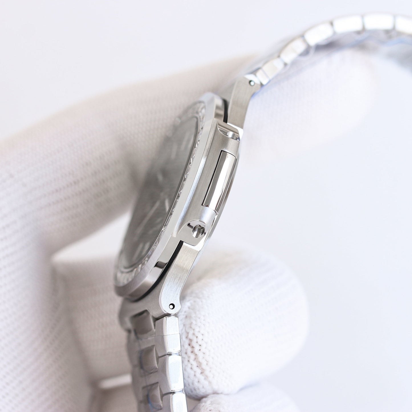 Green - Rhinestones -Ultra-thin - Silver 904L Steel - Automatic 324SC- 40mm