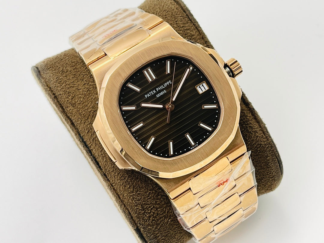 Brwon -Ultra-thin - Yellow gold- 904L Steel - Automatic 324SC- 40mm