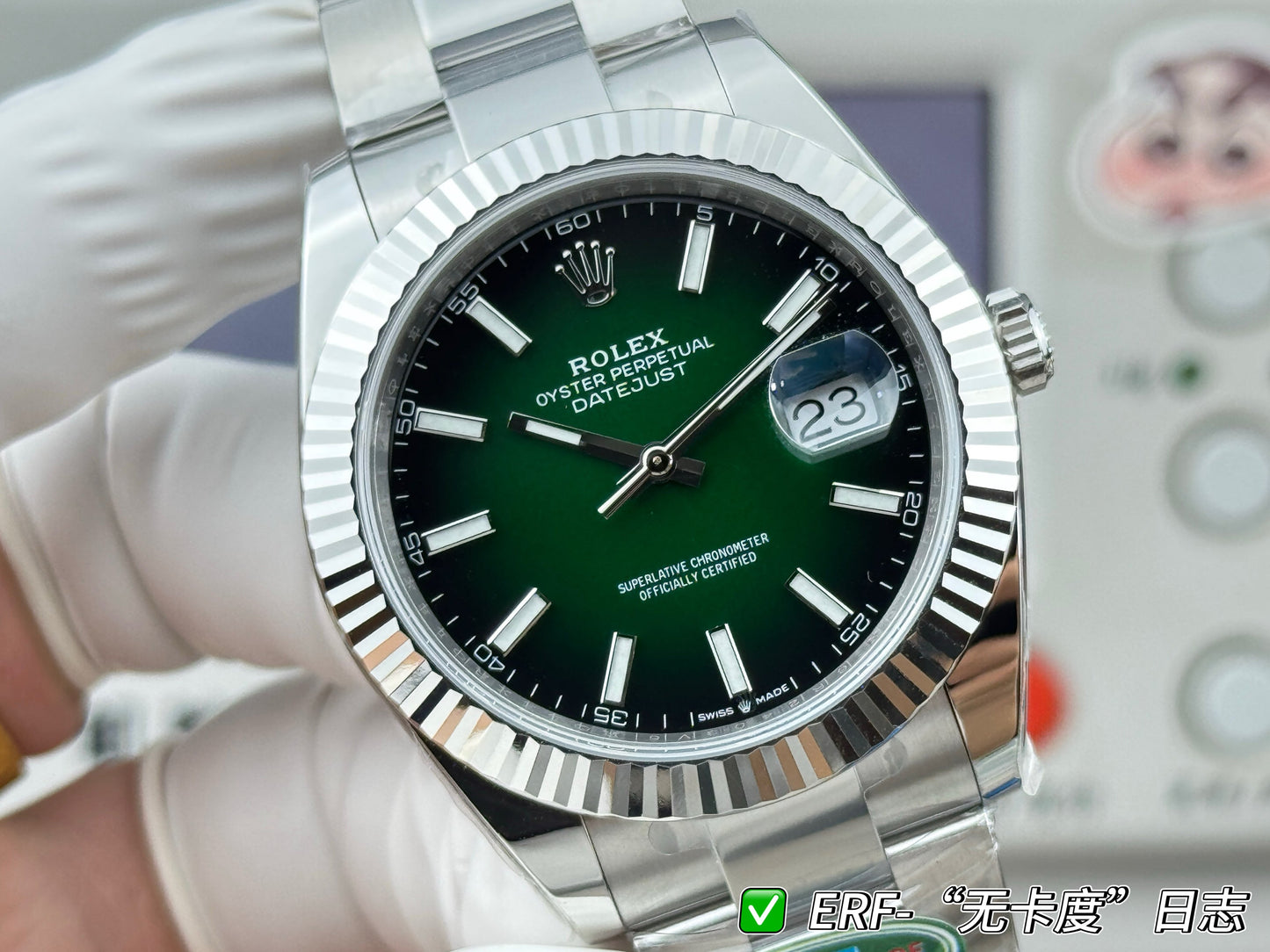 Gradient green - Silver 904L Steel- Automatic - 41mm