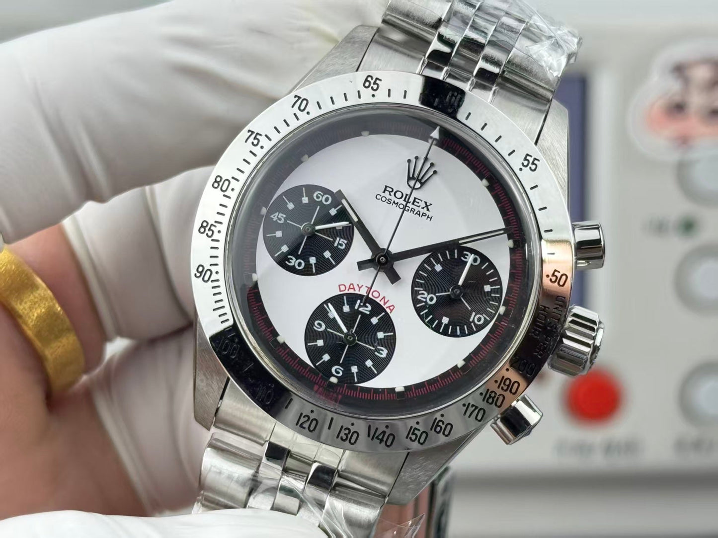 Chronograph -Retro Version -Ultra-light -Black White- 904L Steel- Automatic - 40mm
