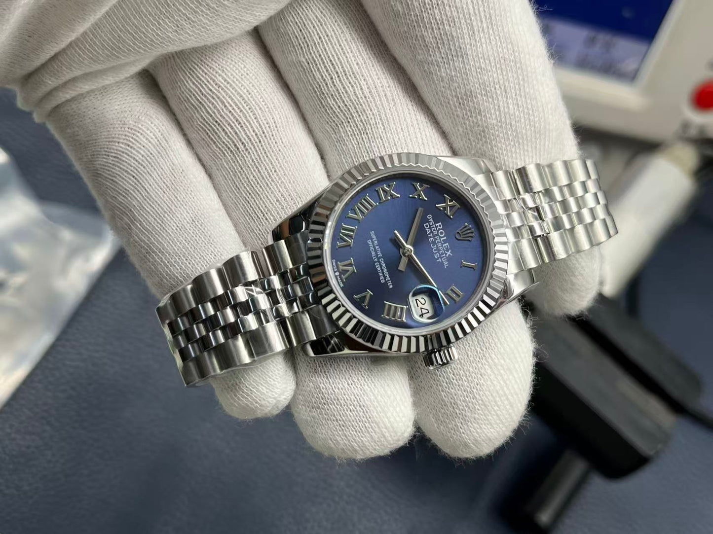 LADY -Blue - Silver 904L Steel - cal.2671 -Automatic - 31mm