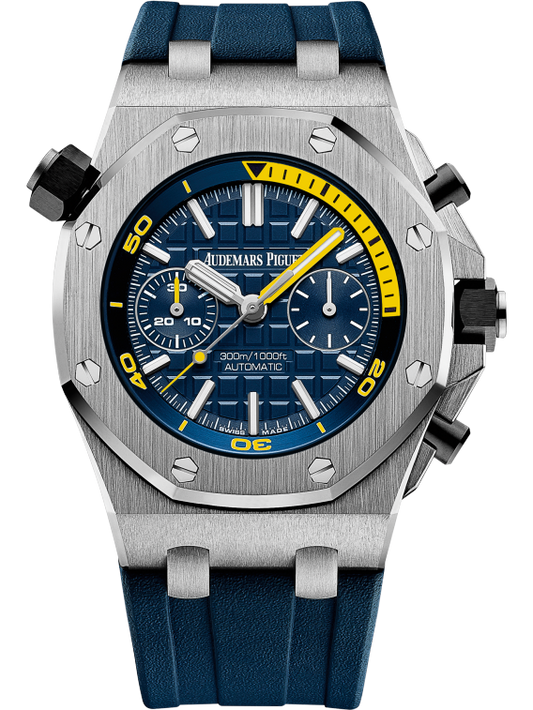🔥limited-time offer! Blue 904L Steel -Blue Rubber - Quartz - 42mm