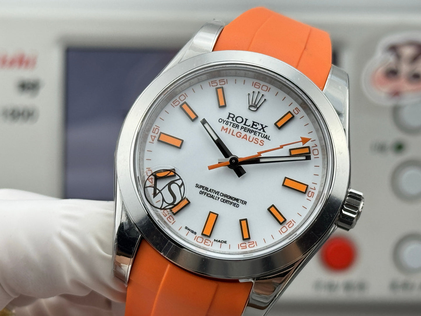 White - Silver Orange - Orange Rubber - Automatic-3131 - 40mm