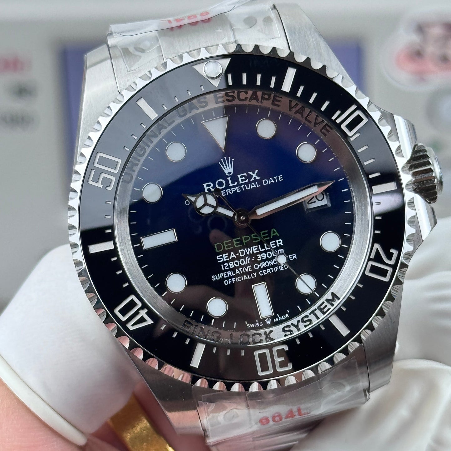 L Size - Blue Silver -Silver 904L Steel -Automatic- 44mm
