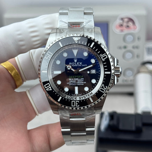 L Size - Blue Silver -Silver 904L Steel -Automatic- 44mm